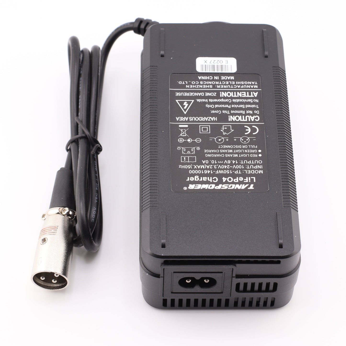 3 Pin XLR 14.6V 10A LiFePO4 LFP Battery Charger for 4S 12V Battery