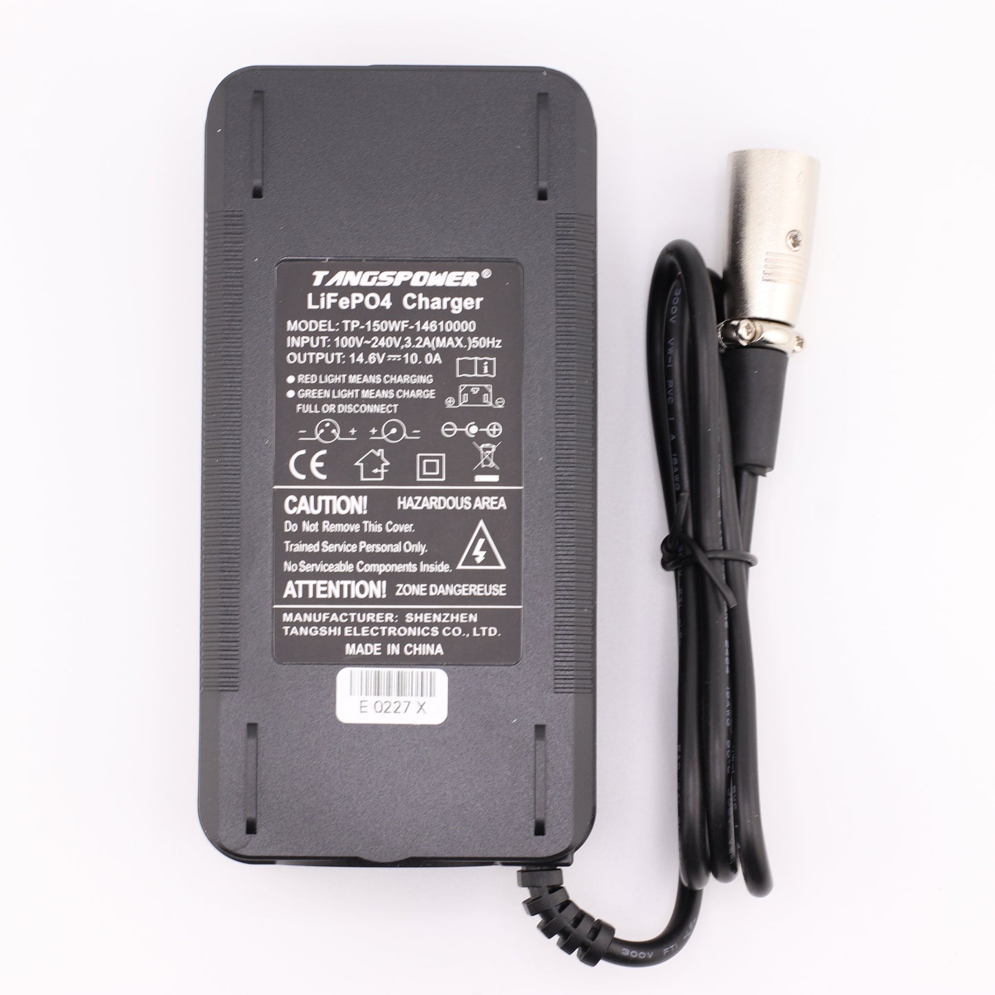 3 Pin XLR 14.6V 10A LiFePO4 LFP Battery Charger for 4S 12V Battery