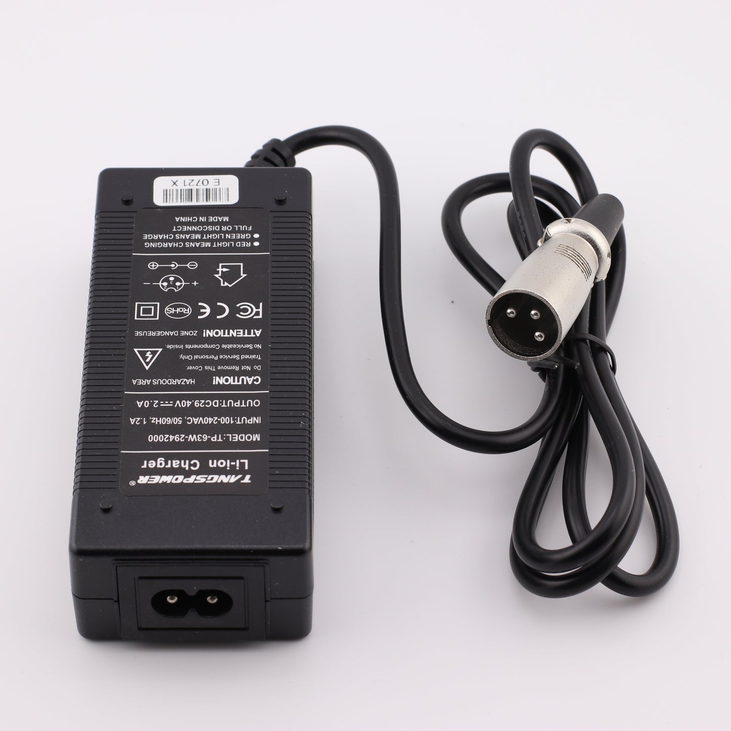 3 Pin XLR 29.4V 2A Lithium Battery Charger for 8S 24V Battery
