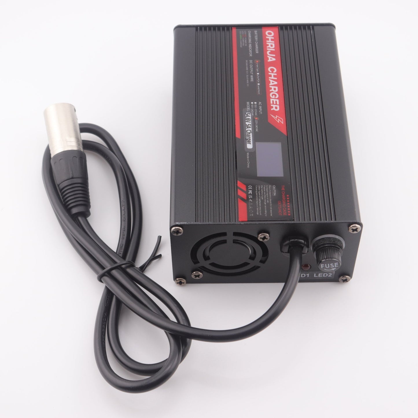 3-Pin XLR 54.6V 5A Lithium Battery Charger for 13S 48V Electric bike/Scooter