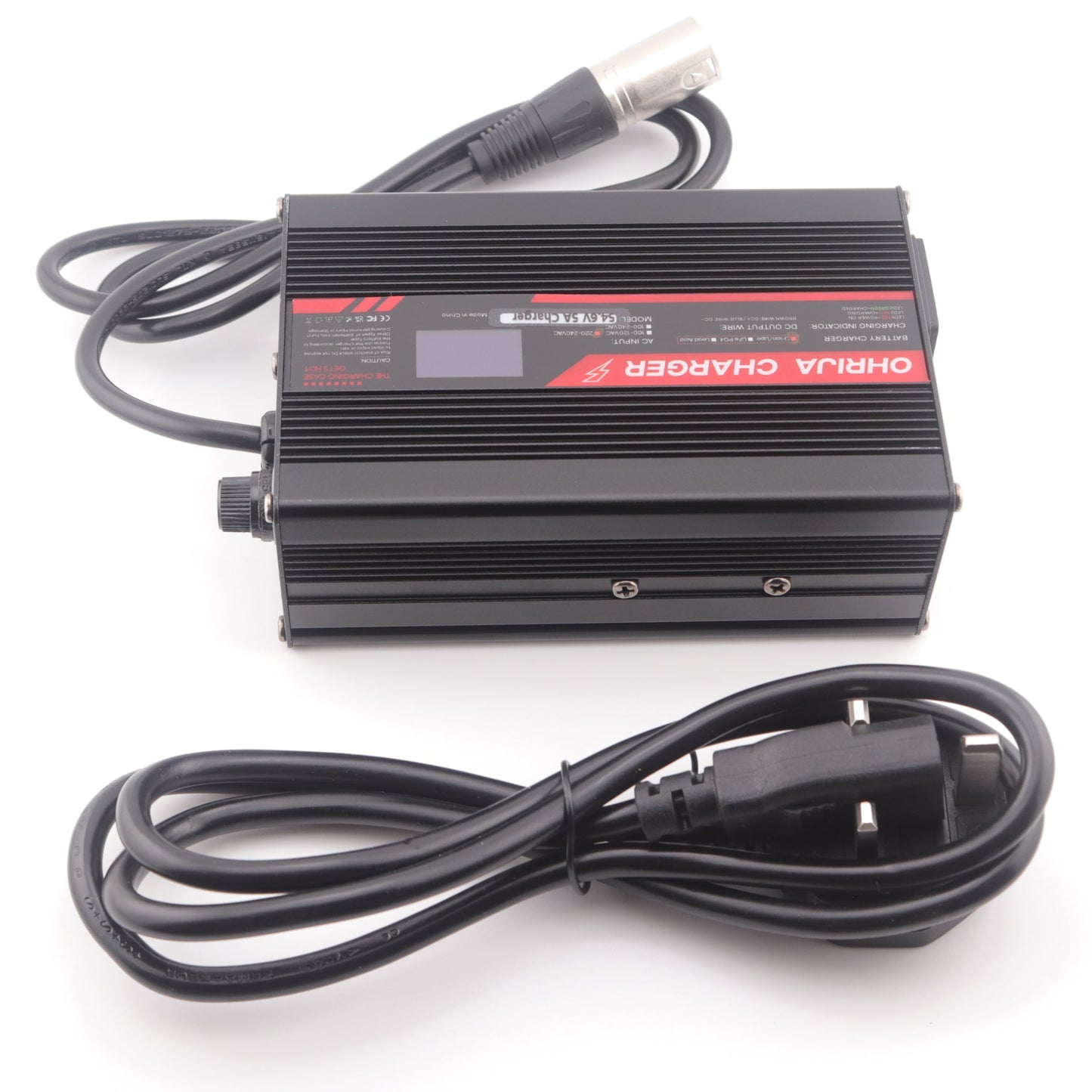 3-Pin XLR 54.6V 5A Lithium Battery Charger for 13S 48V Electric bike/Scooter