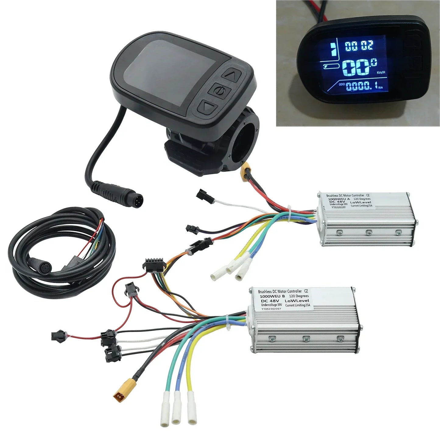 48V 25A 1000W Dual Drive Motor Controller for KUGOO G-booster - 48V AB set