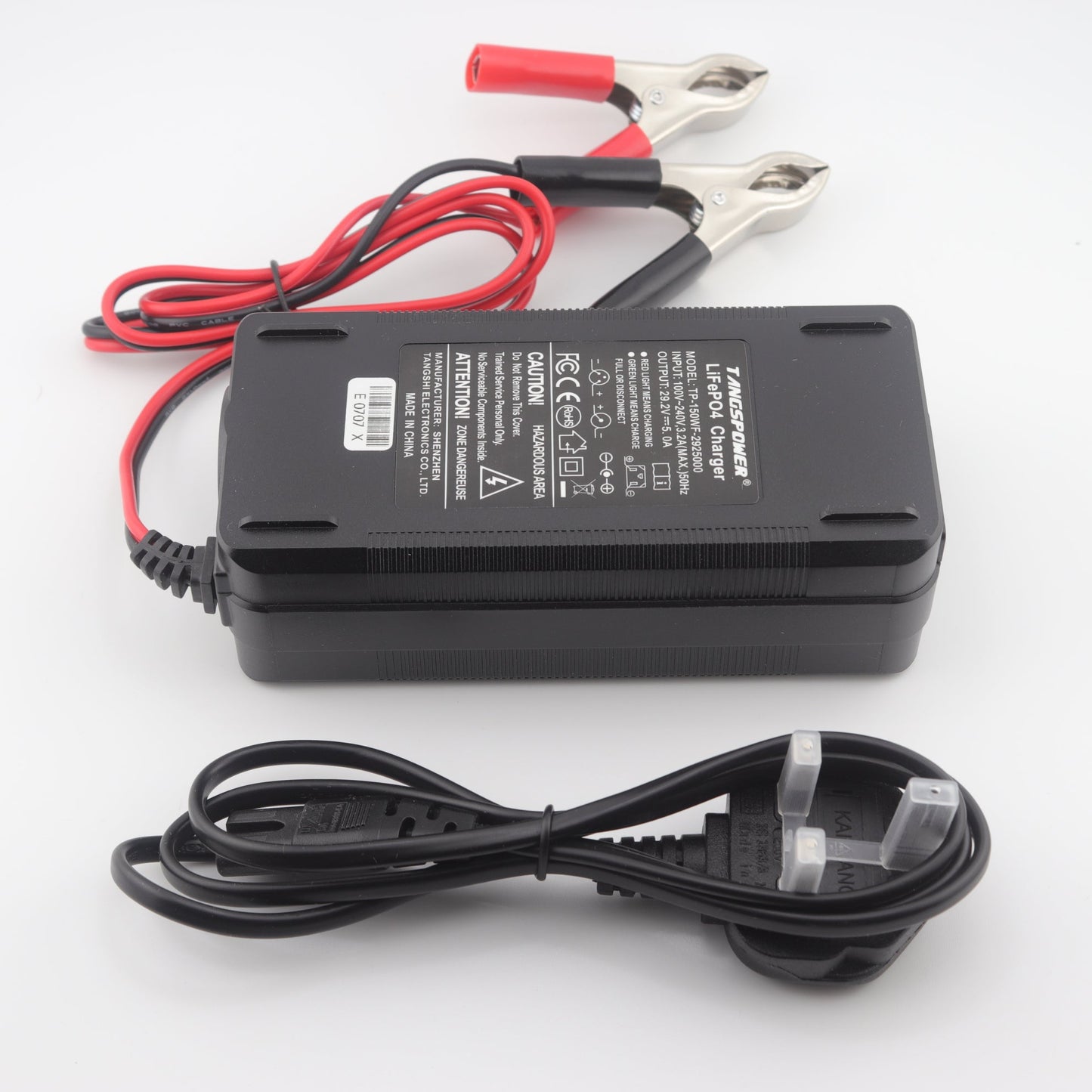 Crocodile Clips 29.2V 5A LiFePO4 LFP Battery Charger for 8S 24V Battery