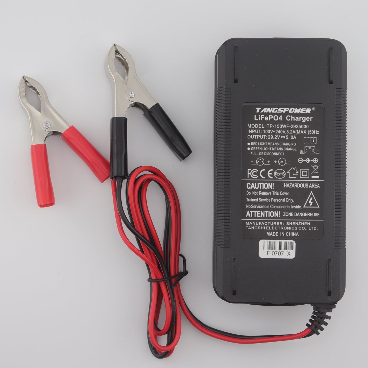 Crocodile Clips 29.2V 5A LiFePO4 LFP Battery Charger for 8S 24V Battery