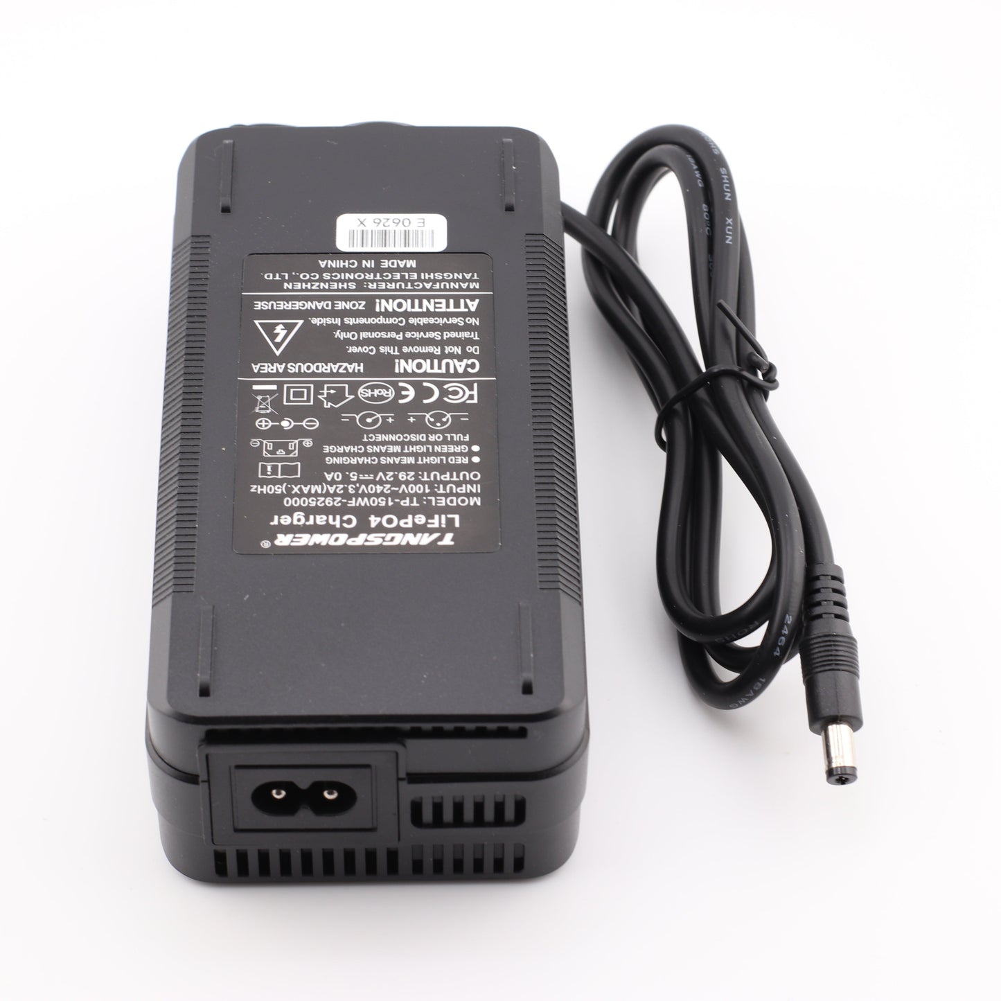 DC 5.5X2.1mm 29.2V 5A LiFePO4 LFP Battery Charger for 8S 24V Battery