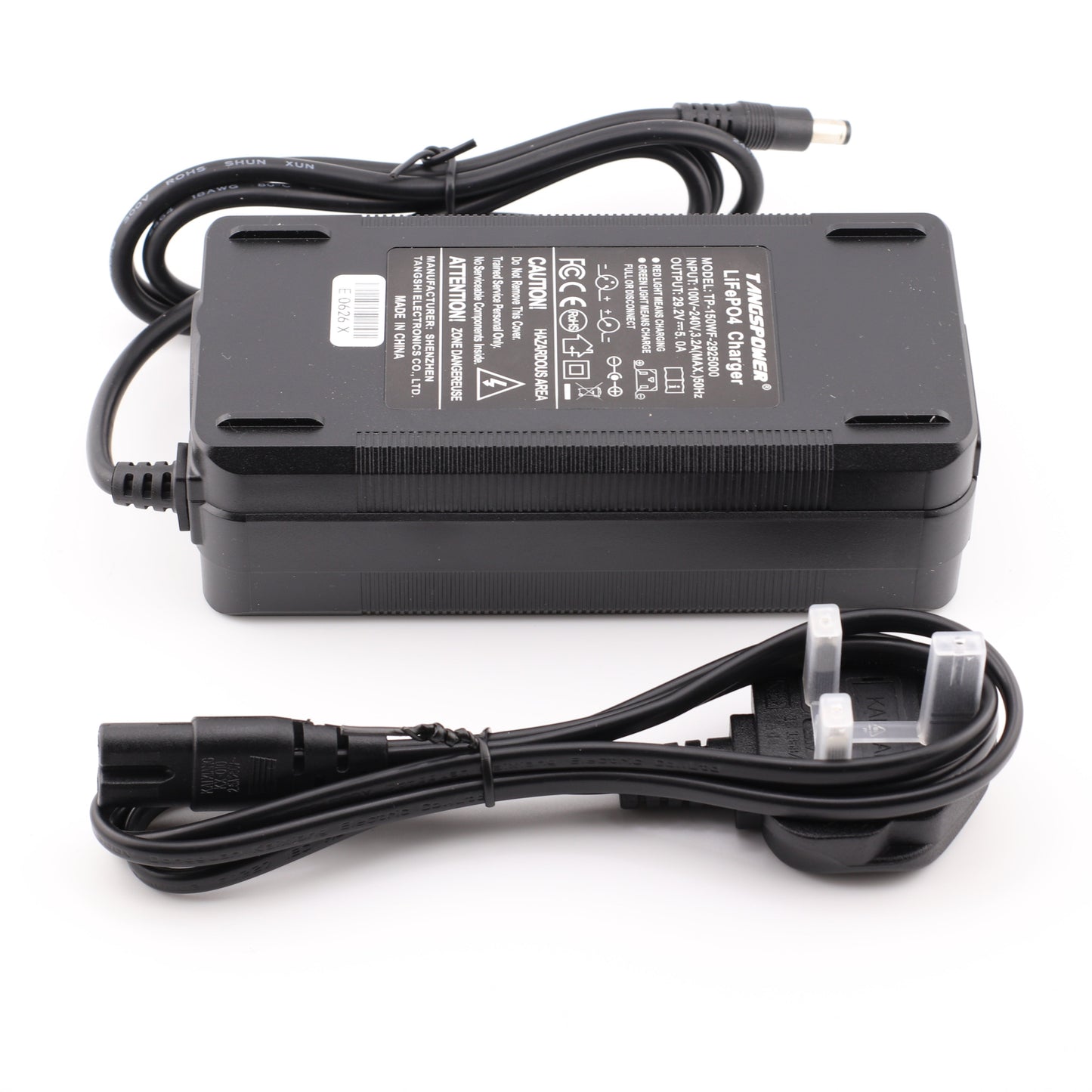 DC 5.5X2.1mm 29.2V 5A LiFePO4 LFP Battery Charger for 8S 24V Battery