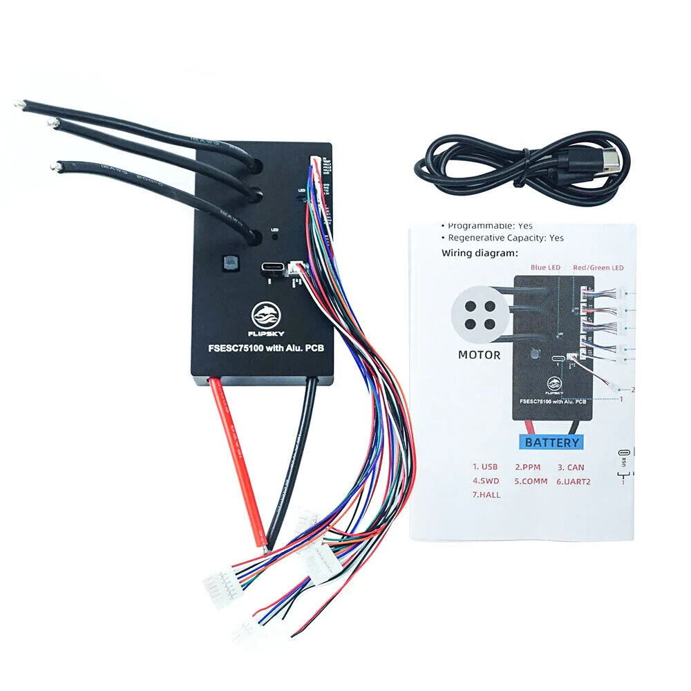 Flipsky 75100 ESC With Aluminum PCB Based on VESC ESC 75V 100A UK - Escooterparts