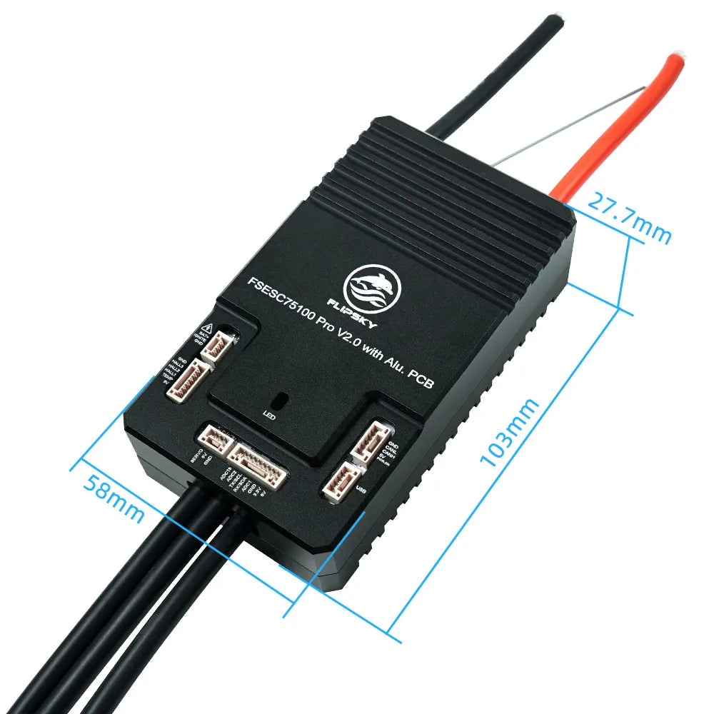 Flipsky 75100 Pro V2.0 with Key Switch & Aluminum PCB Based on VESC
