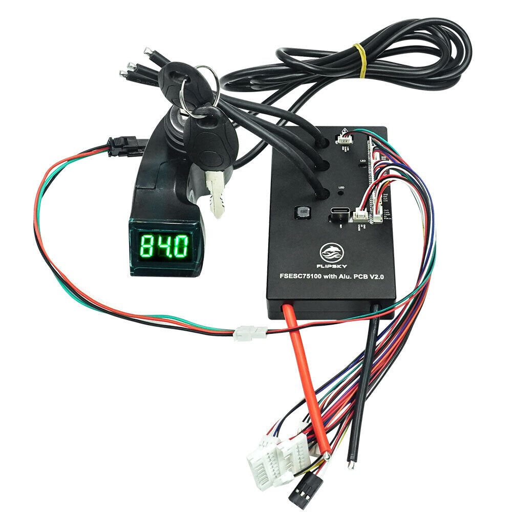 Flipsky 75100 V2.0 ESC With Key Switch & Aluminum PCB Based on VESC - Escooterparts