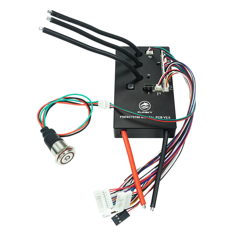 Flipsky 75100 V2.0 ESC With Power Button & Aluminum PCB Based on VESC - Escooterparts