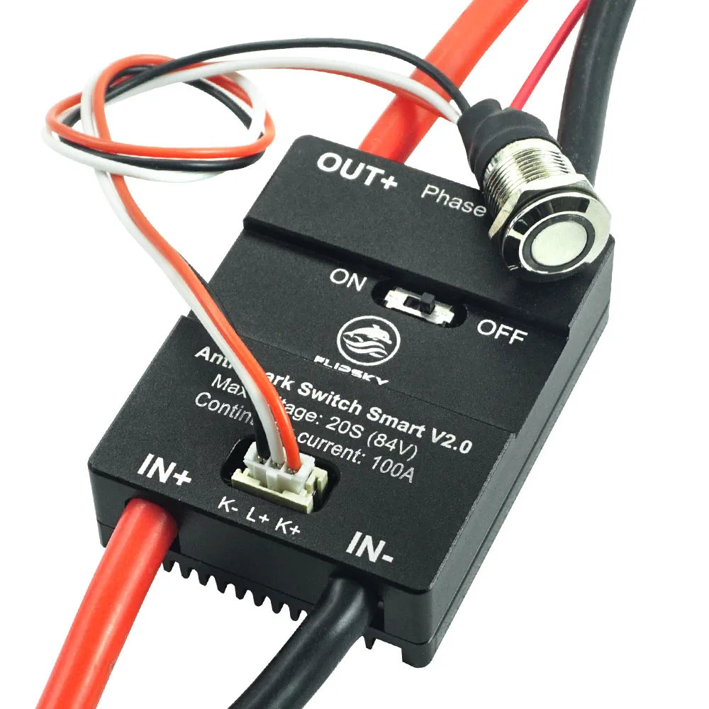 Flipsky Anti Spark Switch Smart Enhanced 300A for Electric Skateboard /Ebike/ Scooter/Robots - 12mm LED button