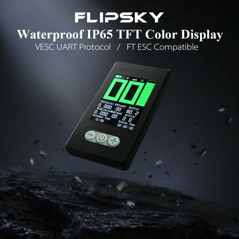 Flipsky eBike Display TFT 3.2’’ with Mount - VESC Support