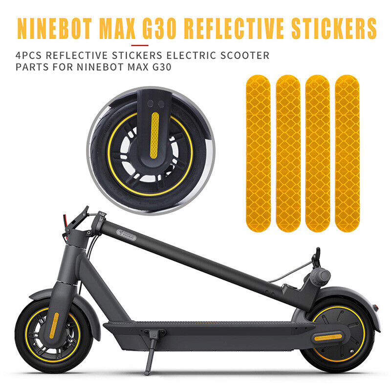 Front Rear Wheel Cover Reflective Sticker for Ninebot Max G30 Electric Scooter - Escooterparts