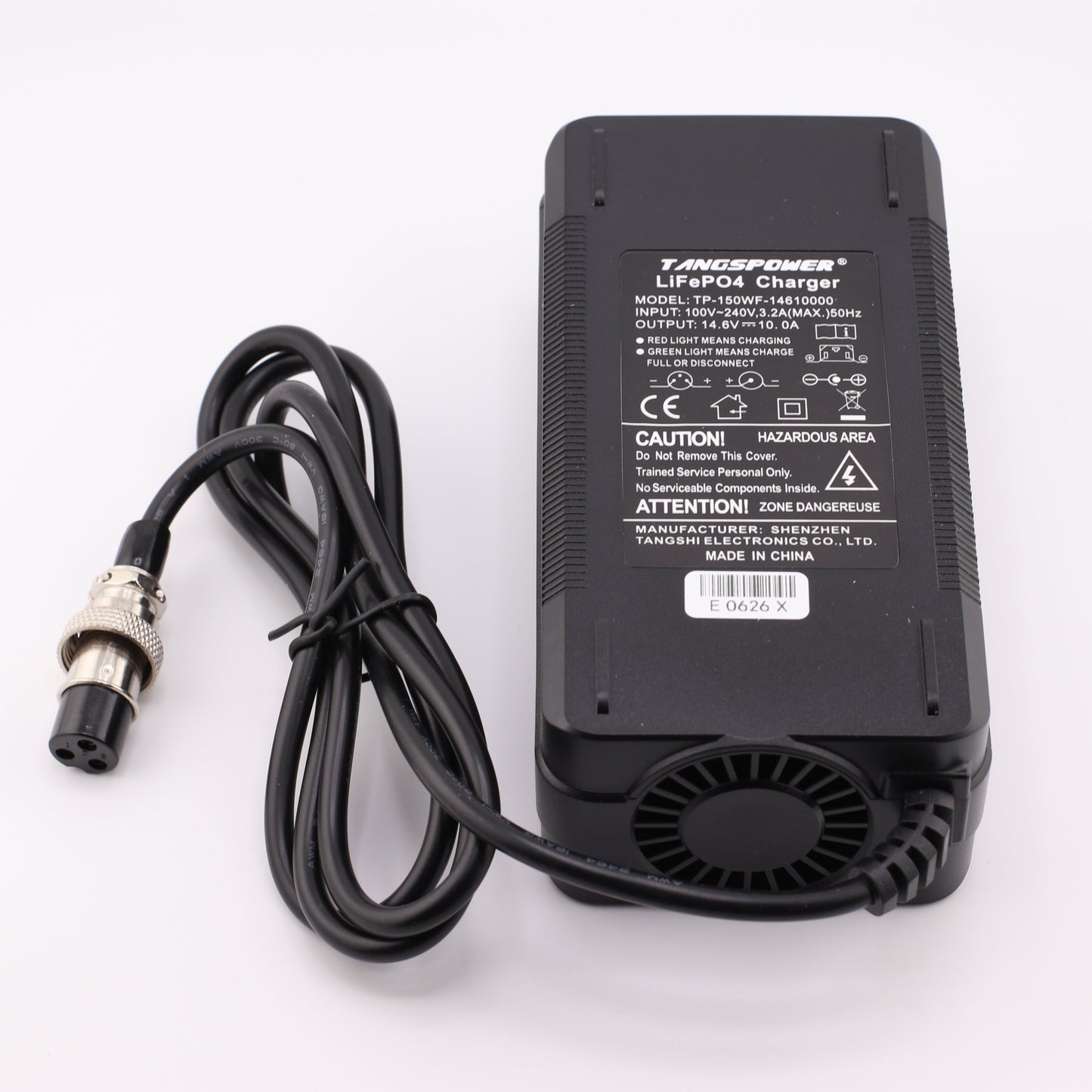 GX16 14.6V 10A LiFePO4 LFP Battery Charger for 4S 12V Battery