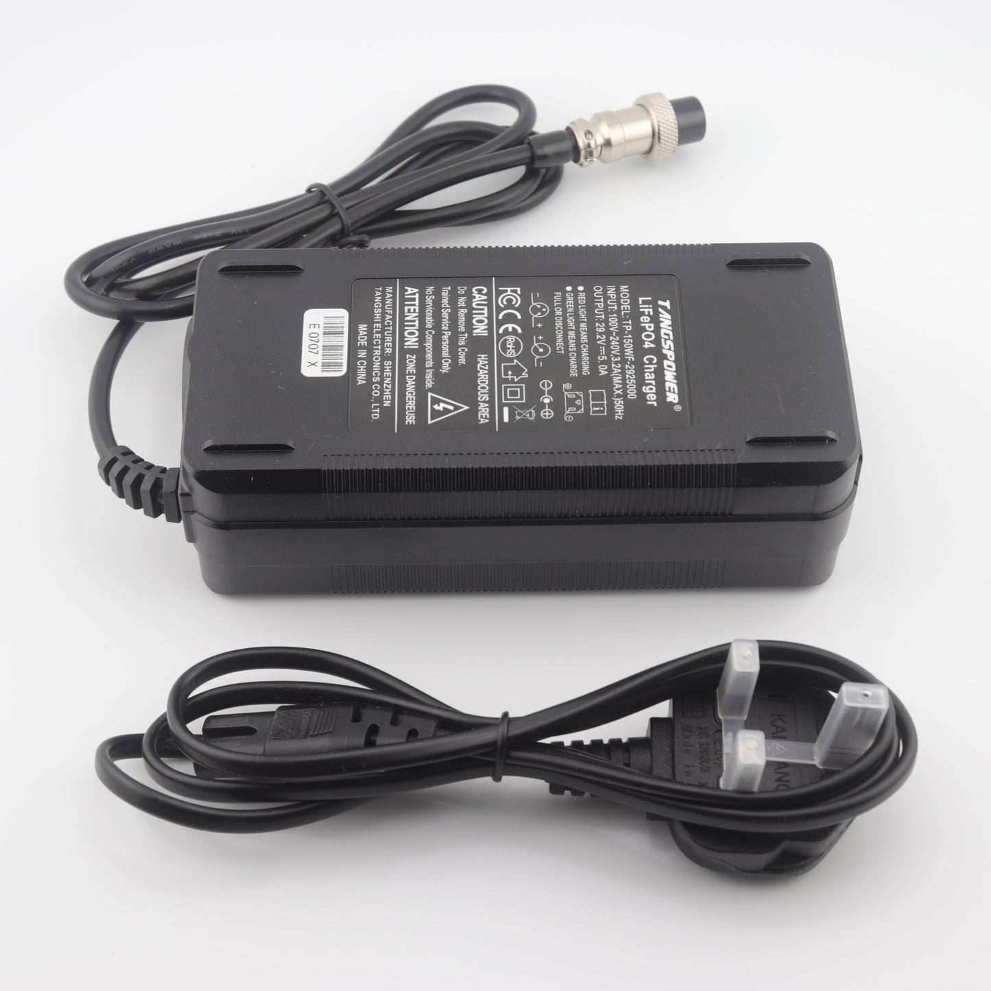 GX16 29.2V 5A LiFePO4 LFP Battery Charger for 8S 24V Battery