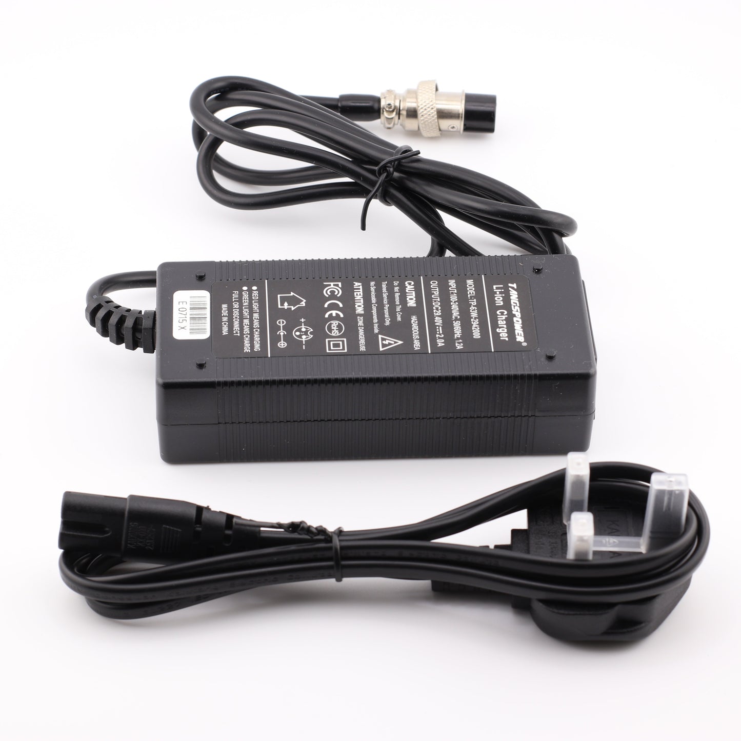 GX16 29.4V 2A Lithium Battery Charger for 8S 24V Li Ion Battery
