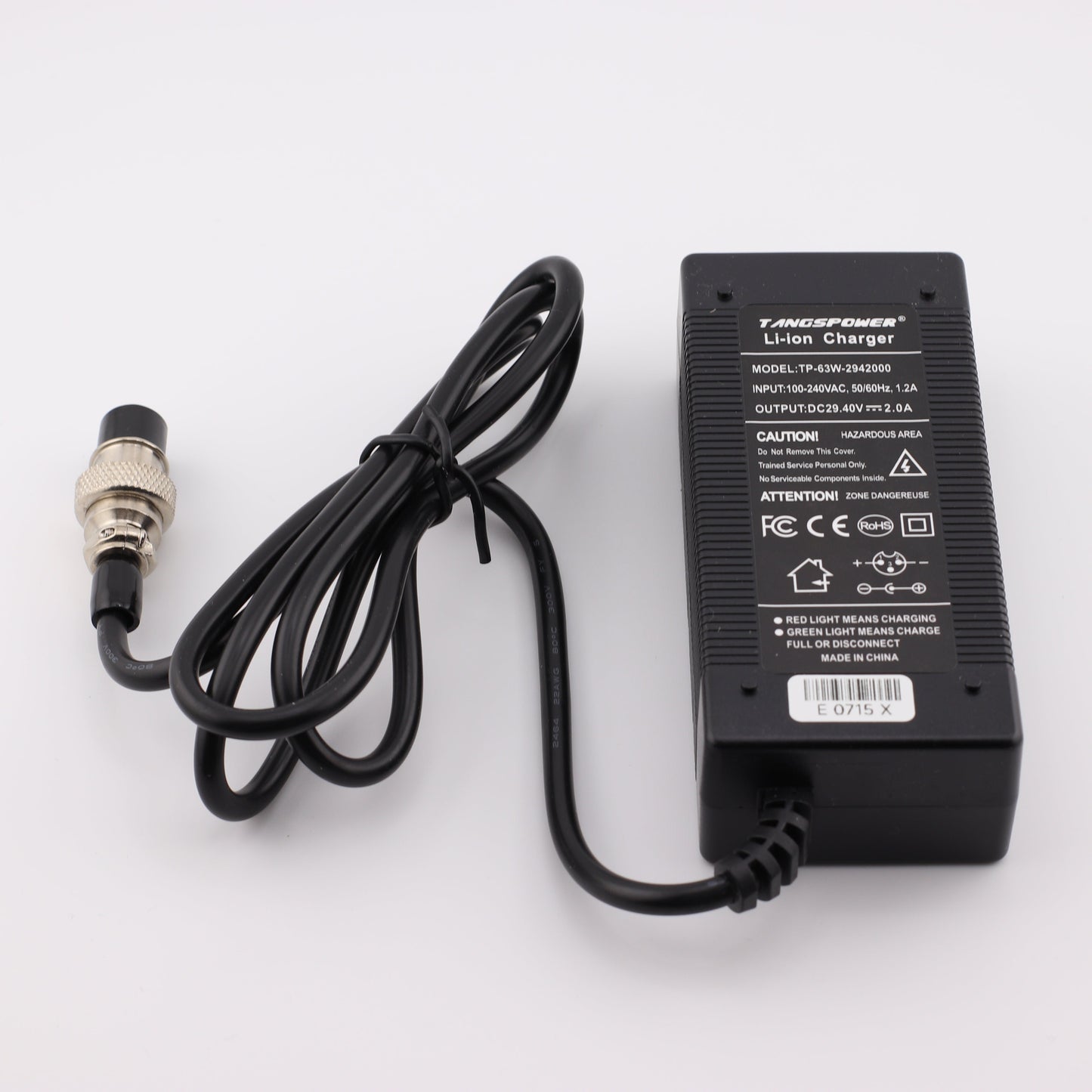 GX16 29.4V 2A Lithium Battery Charger for 8S 24V Li Ion Battery