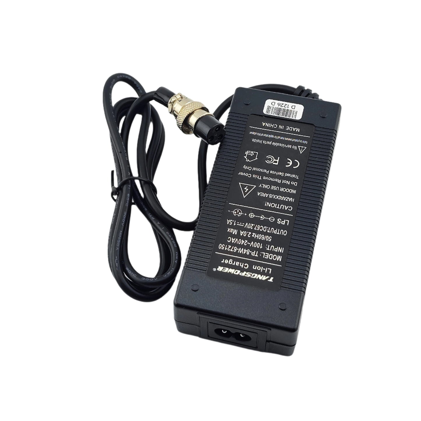 GX16 67.2V 1.5A Lithium Battery Charger for 16S 60V eBike eScooter