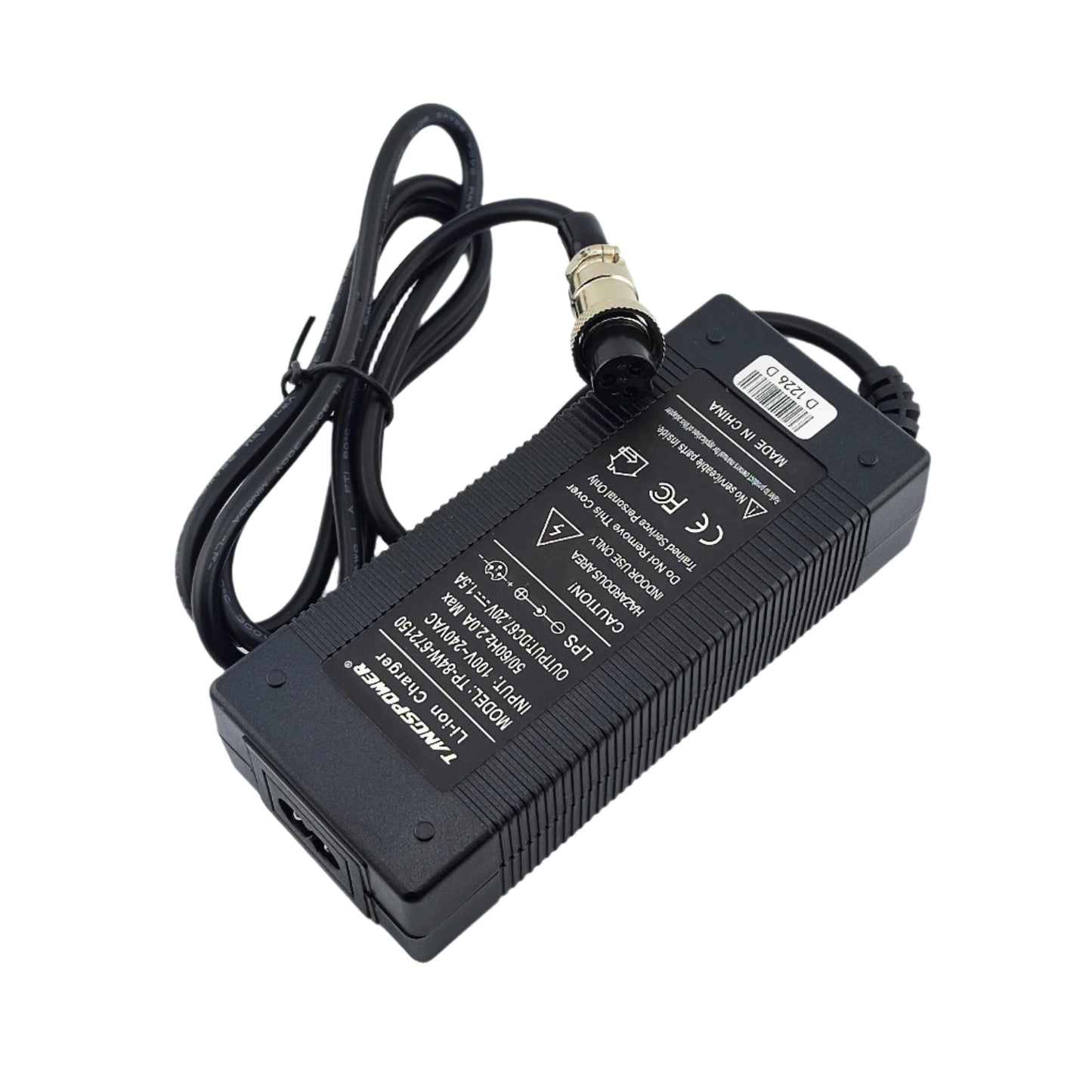 GX16 67.2V 1.5A Lithium Battery Charger for 16S 60V eBike eScooter