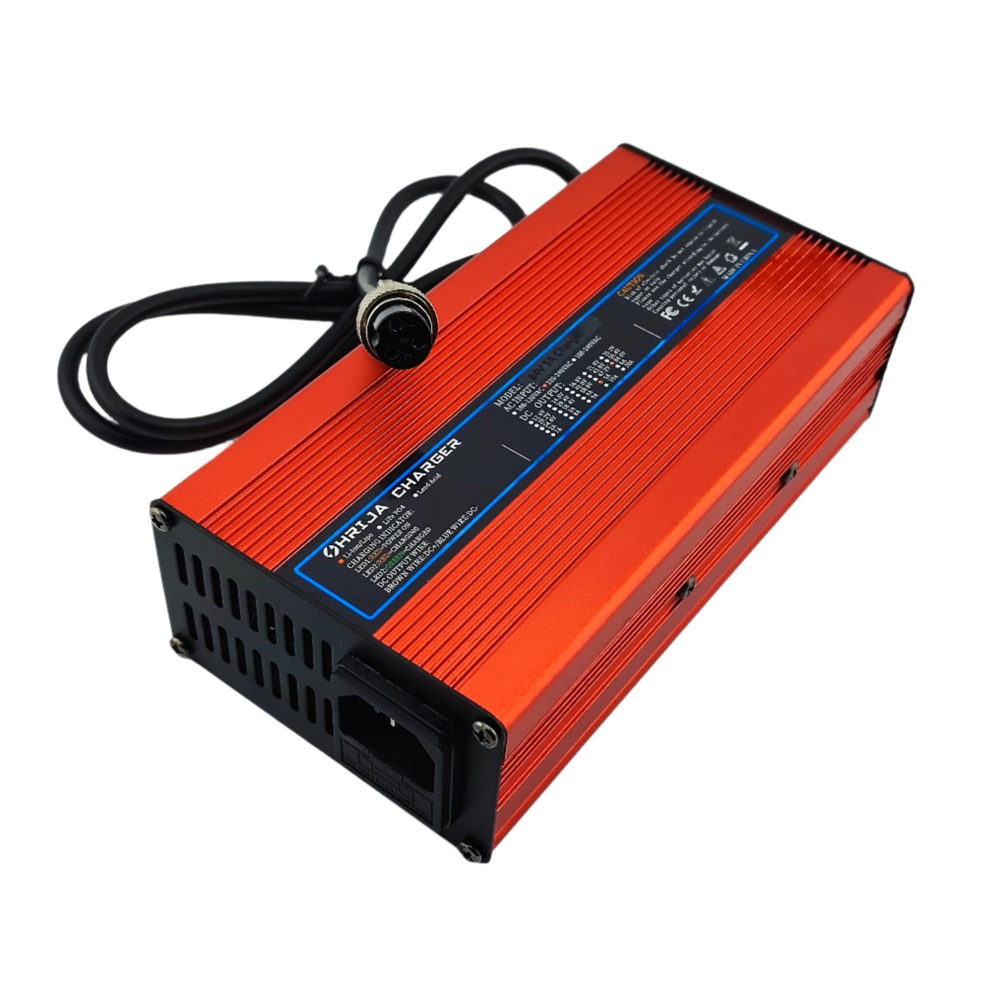 GX16 84V 5A Lithium Battery Charger for 20S 72V eBike eScooter