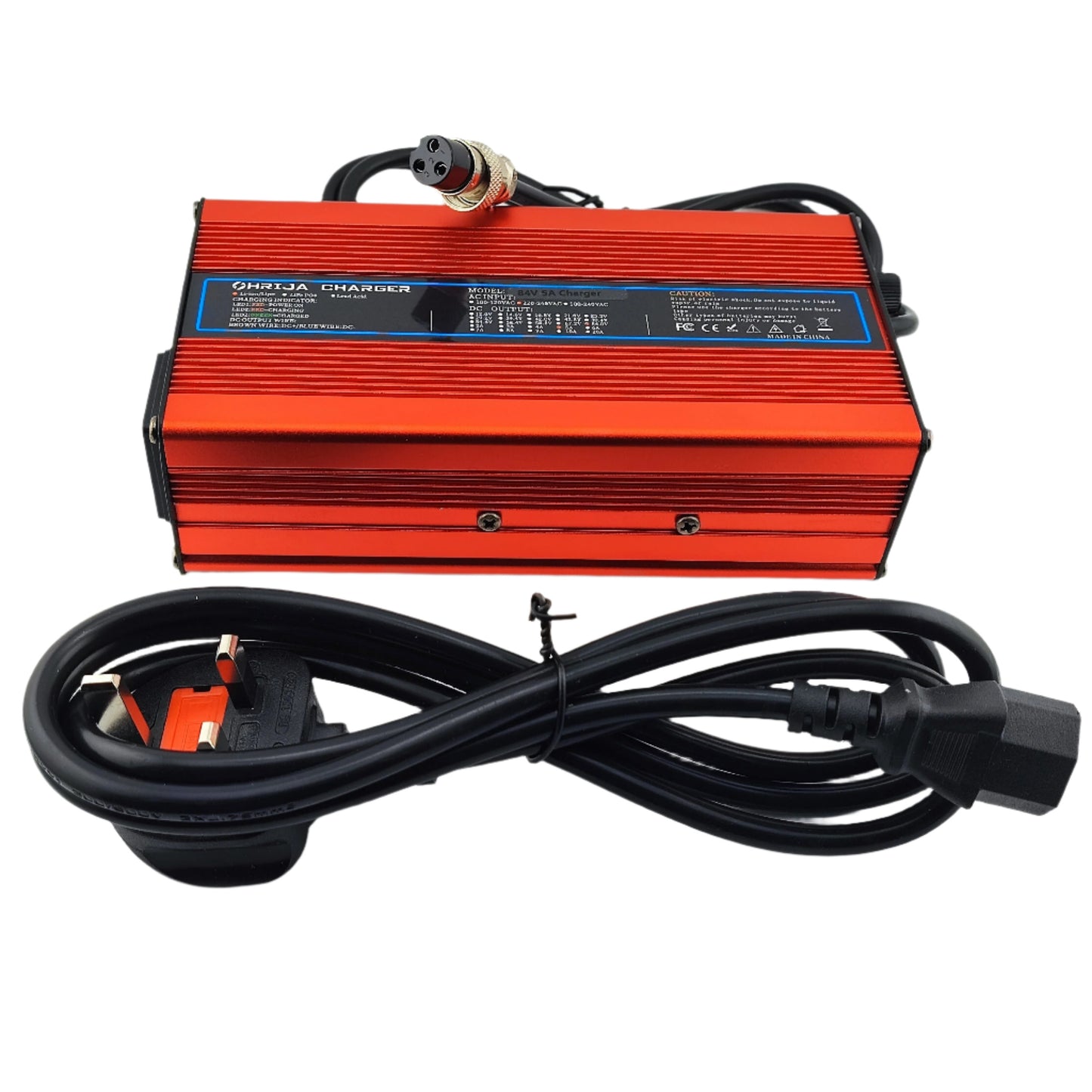 GX16 84V 5A Lithium Battery Charger for 20S 72V eBike eScooter