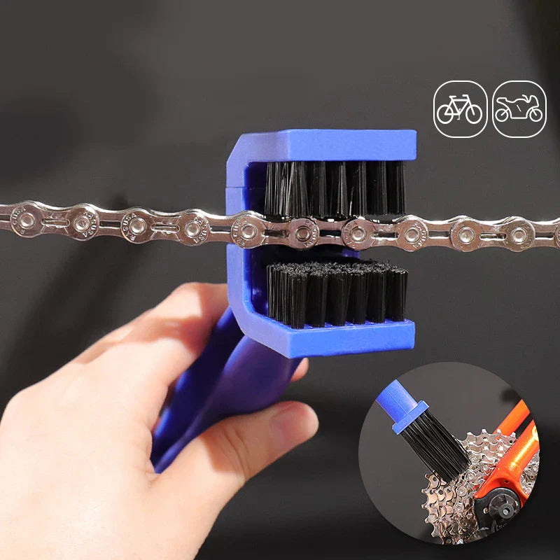 Motorcycle Motorbike Bike Bicycle Motocross Chain Wheel Cleaning Brush Tool
