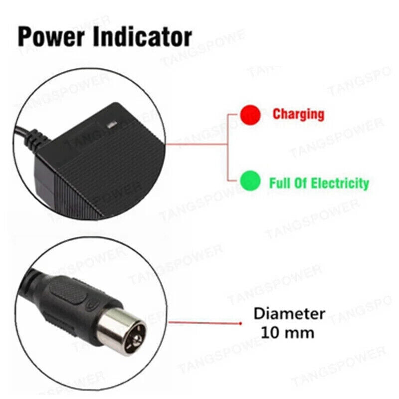 RCA 36V 2A Lead Acid Battery Charger 41.4V for Electric Wheelchair Scooter - Escooterparts