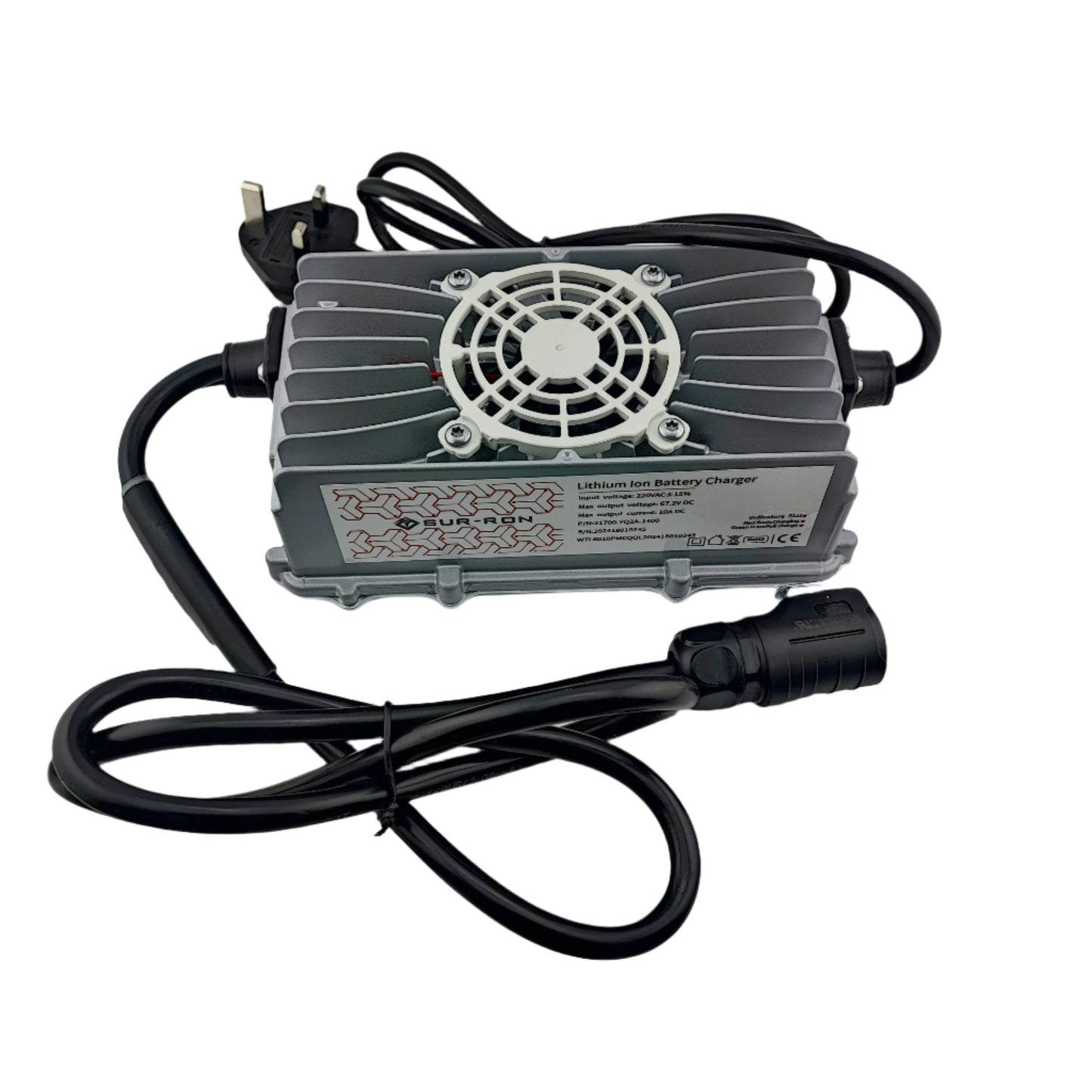 Surron Light Bee X 67.2V 10A LP20 Lithium Battery Charger for 16S 60V Battery