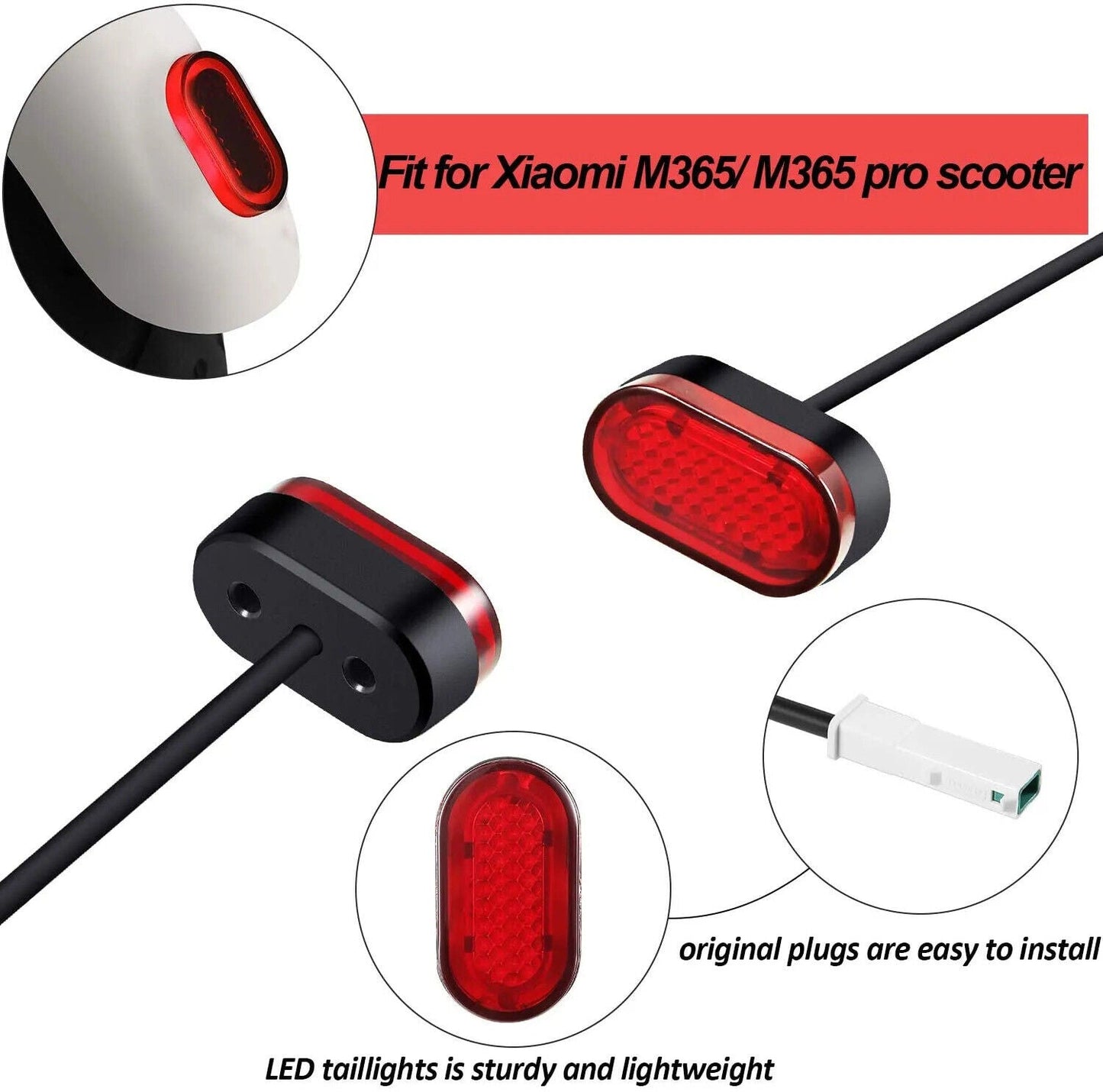 Xiaomi M365/Pro Rear Fender With Taillight for Electric Scooter - Escooterparts