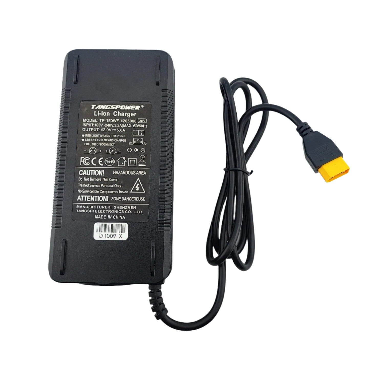 XT60 42V 5A Lithium Battery Charger for 10S 36V Electric bike/Scooter - Escooterparts
