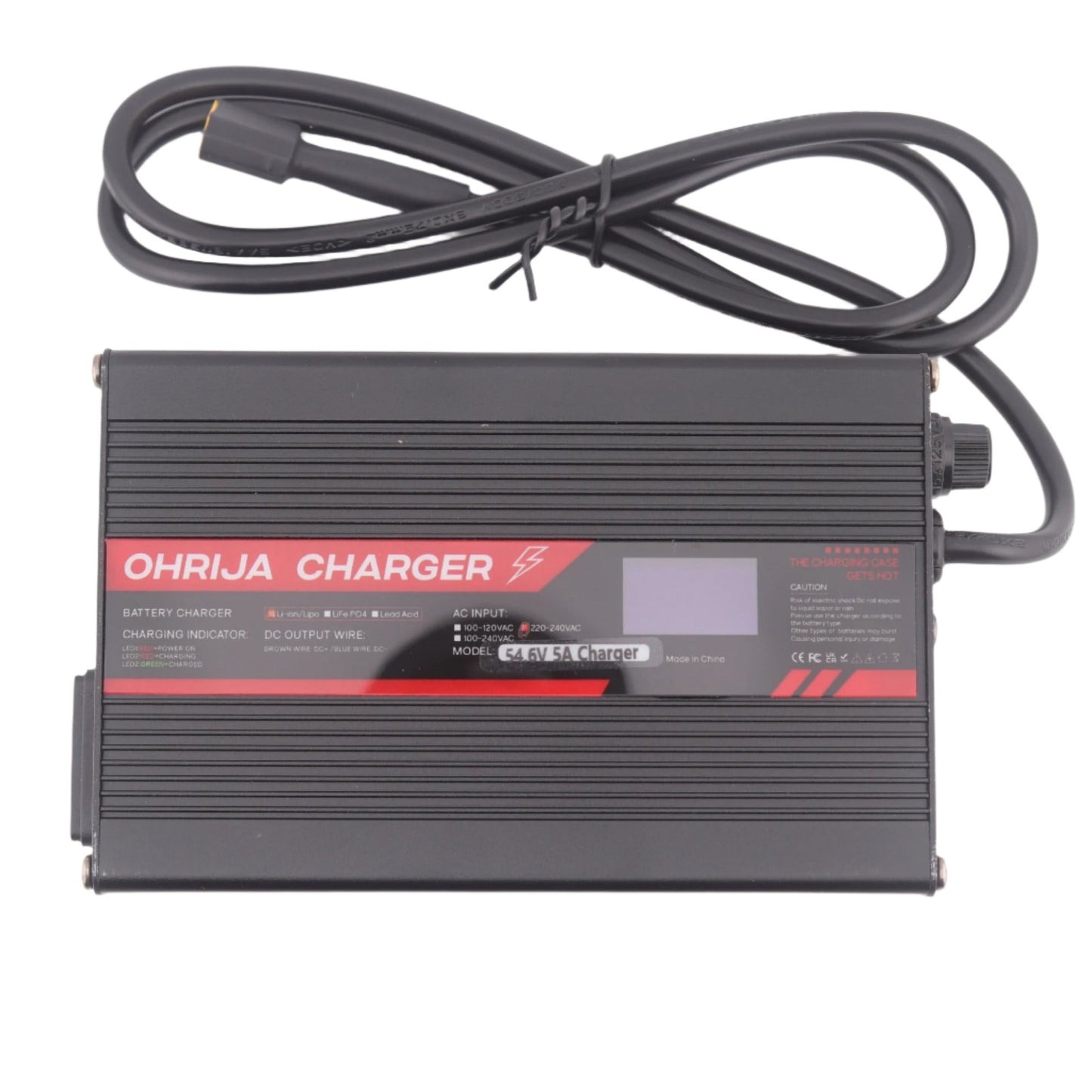 XT60 54.6V 5A Lithium Battery Charger for 13S 48V Electric bike/Scooter