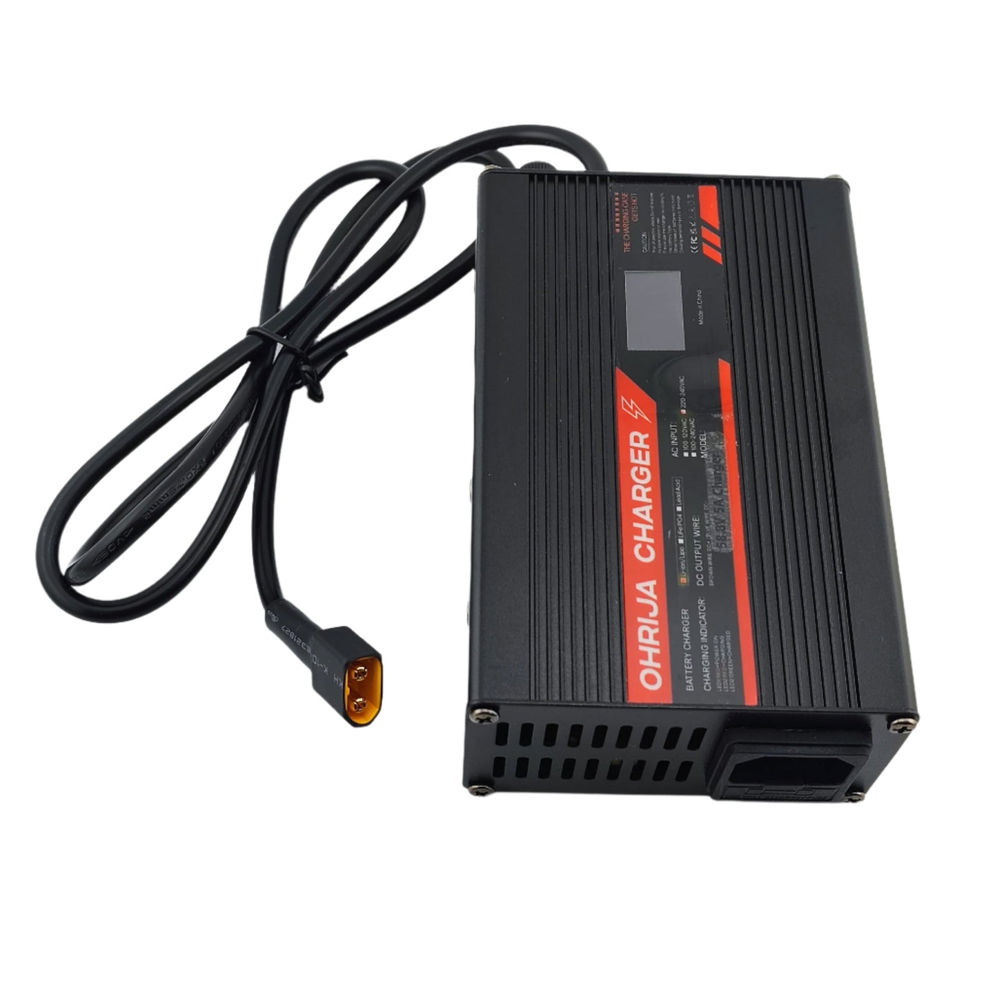 XT60 58.8V 5A Li-ion Battery Charger for 14S 52V Battery with Display