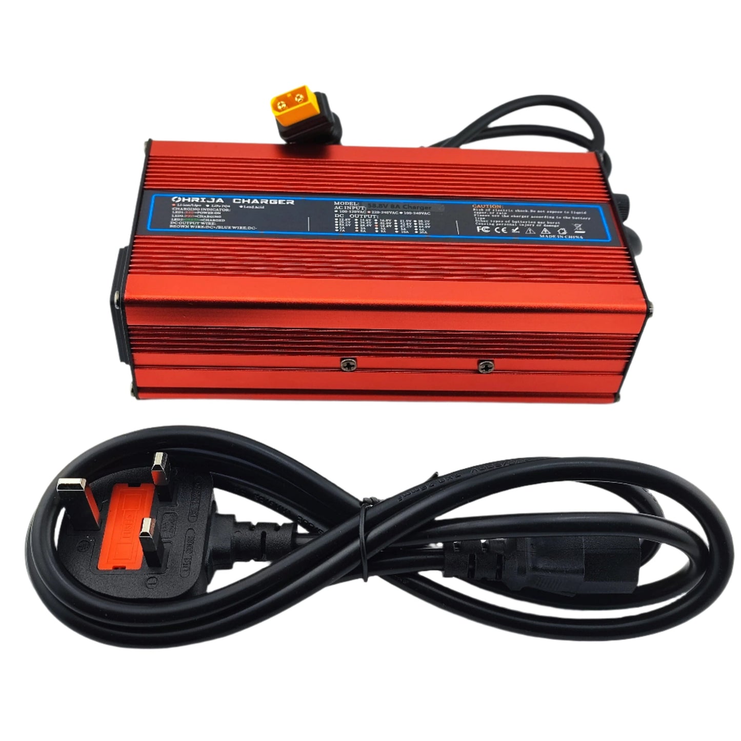 XT60 58.8V 8A Lithium Battery Charger for 14S 52V eBike eScooter