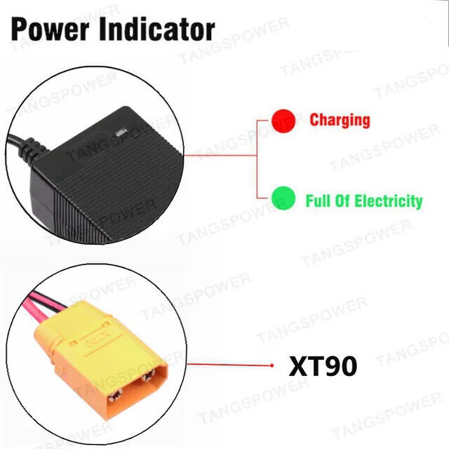 XT90 14.6V 10A LiFePO4 Battery Charger for 4S 12V Battery - Escooterparts