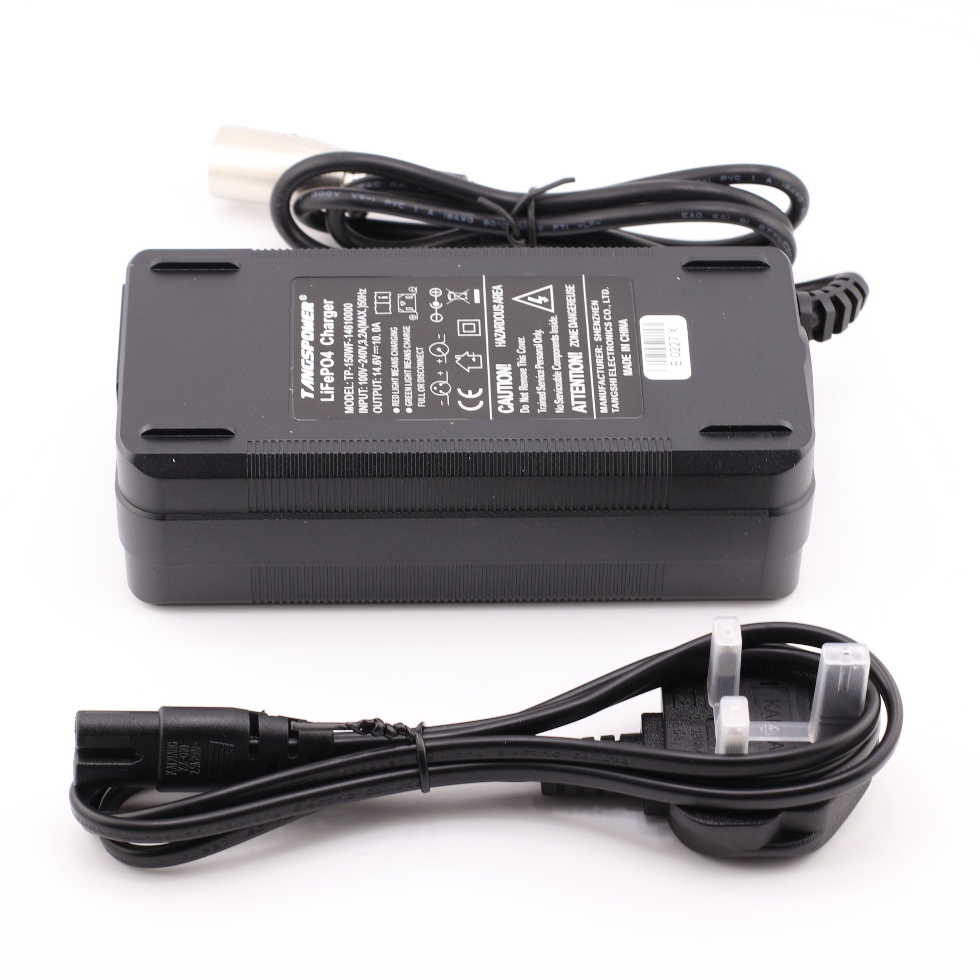 3 Pin XLR 14.6V 10A LiFePO4 LFP Battery Charger for 4S 12V Battery