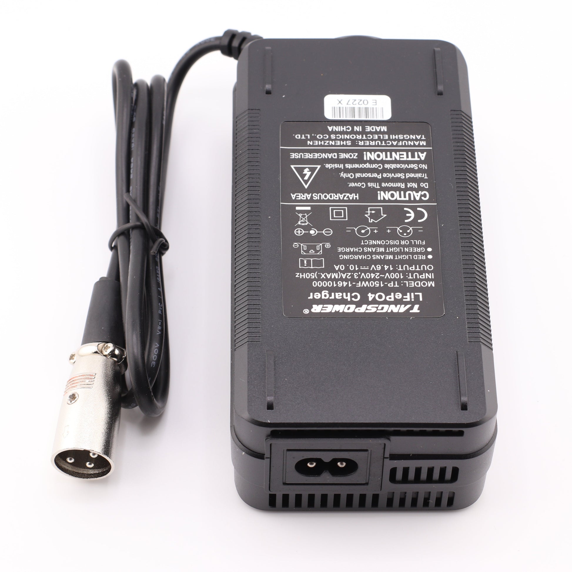 3 Pin XLR 14.6V 10A LiFePO4 LFP Battery Charger for 4S 12V Battery