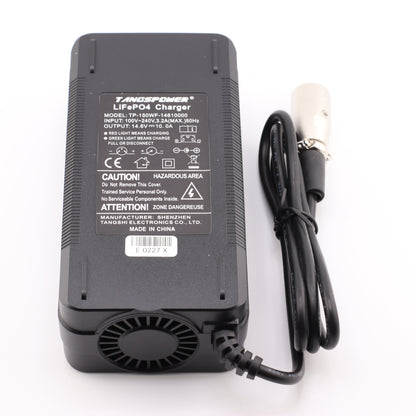 3 Pin XLR 14.6V 10A LiFePO4 LFP Battery Charger for 4S 12V Battery