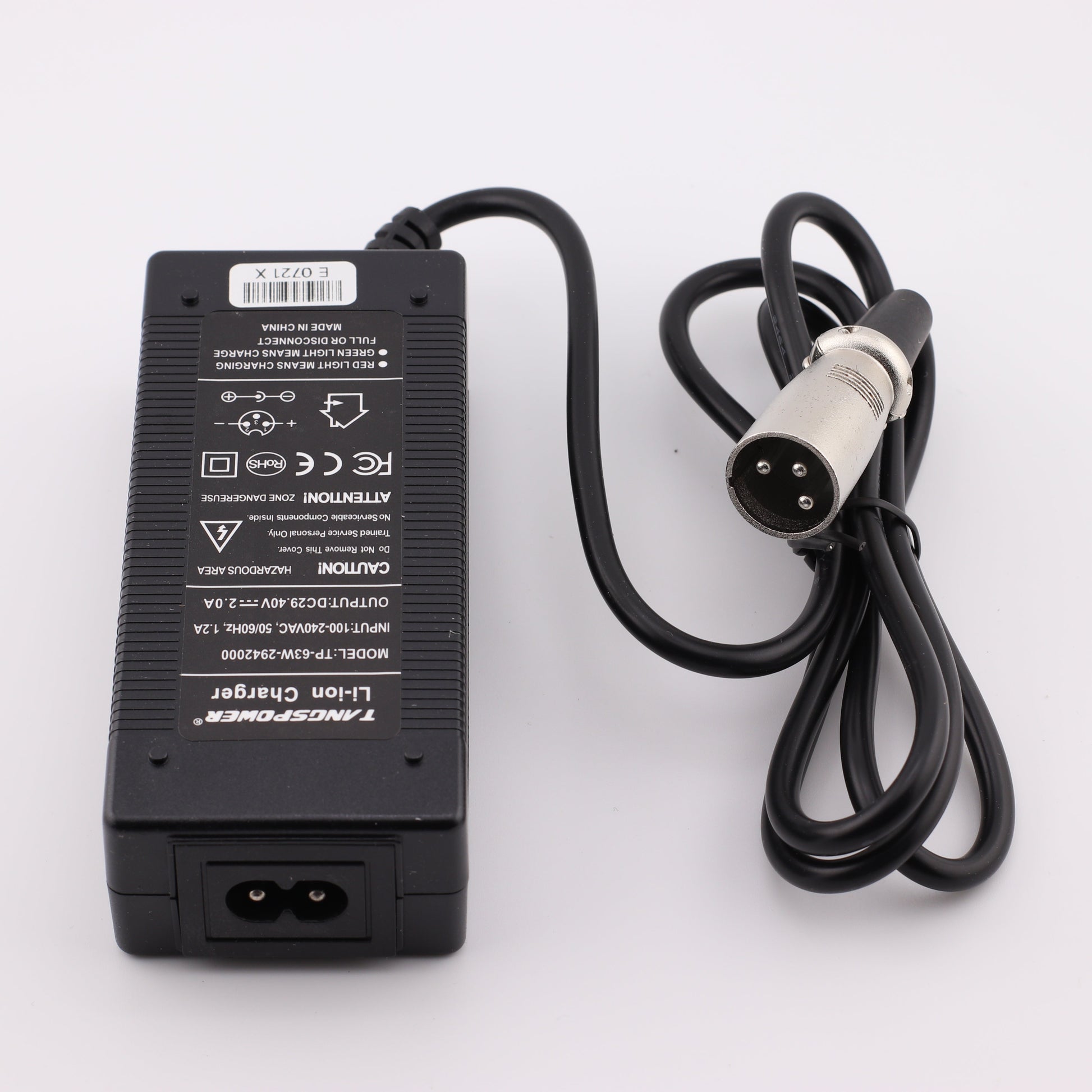 3 Pin XLR 29.4V 2A Lithium Battery Charger for 8S 24V Battery