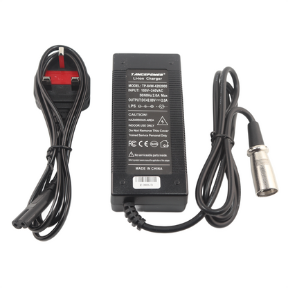 3-Pin XLR 42V 2A Lithium Battery Charger for 10S 36V eBike eScooter