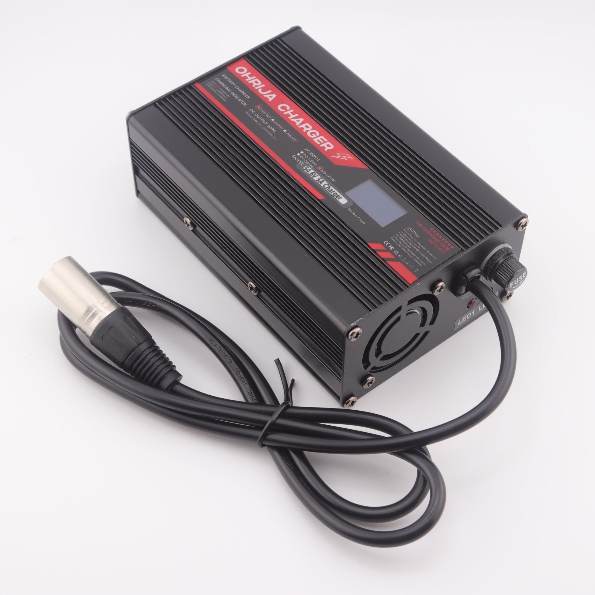 3-Pin XLR 54.6V 5A Lithium Battery Charger for 13S 48V Electric bike/Scooter