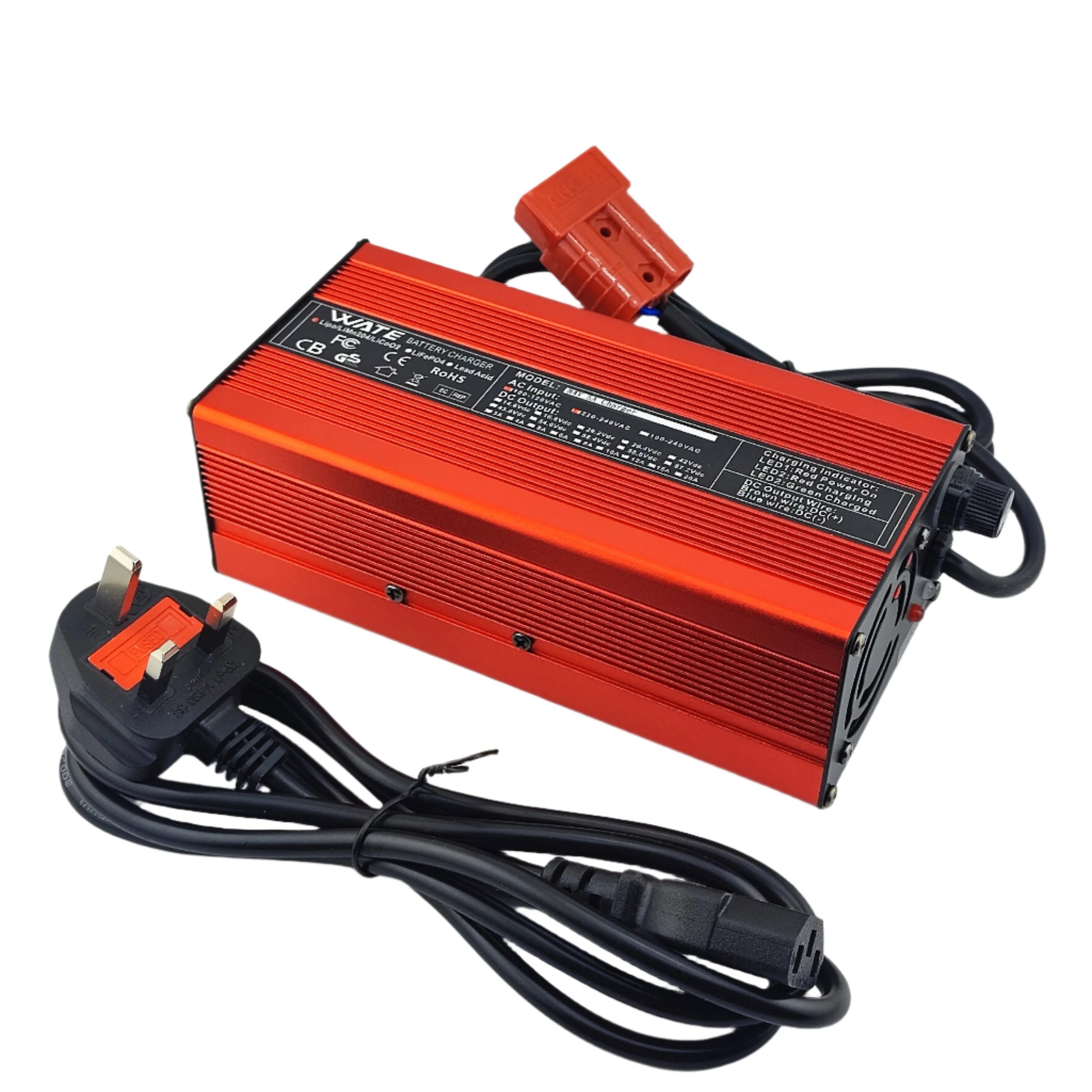 Anderson 50A 84V 5A Lithium Battery Charger for 20S 72V Electric bike/Scooter