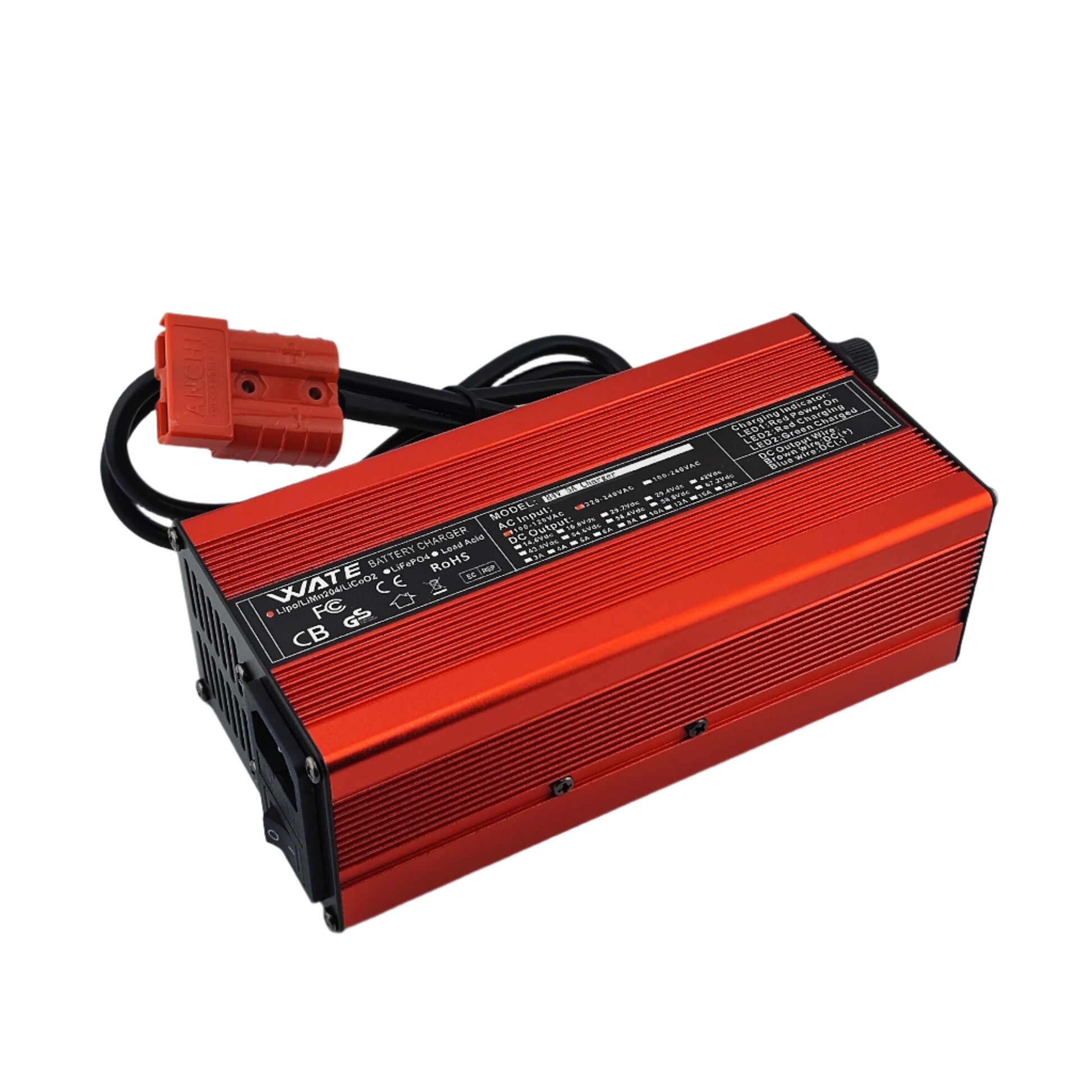 Anderson 50A 84V 5A Lithium Battery Charger for 20S 72V Electric bike/Scooter