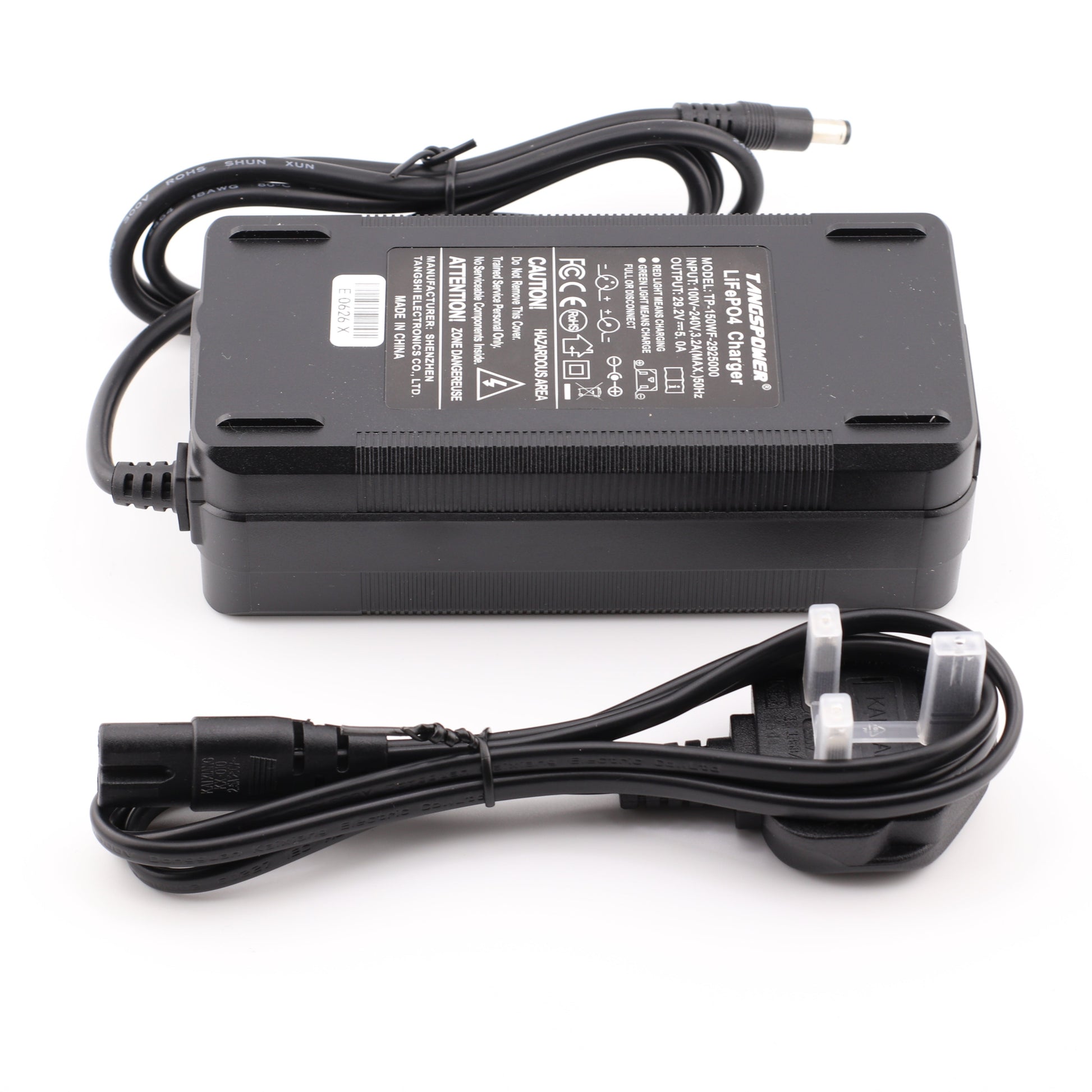 DC 5.5X2.1mm 29.2V 5A LiFePO4 LFP Battery Charger for 8S 24V Battery