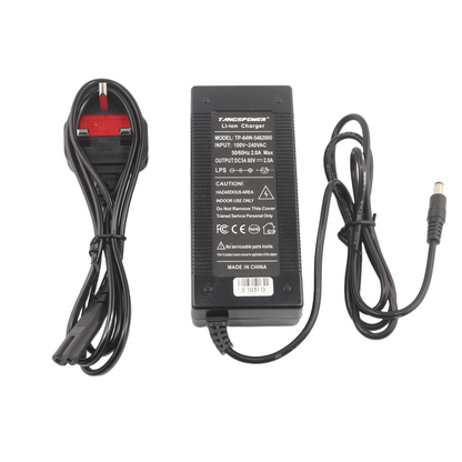 DC 5.5X2.1MM 54.6V 2A Lithium Battery Charger for 13S 48V eBike eScooter