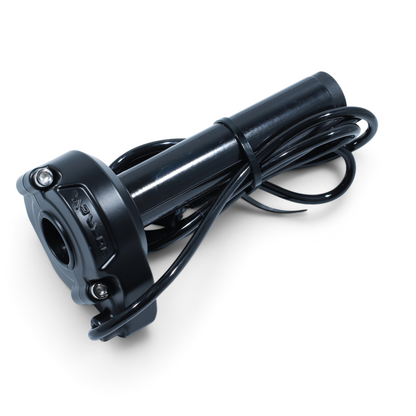Escooterparts genuine OEM Sur-Ron Light Bee twist throttle assembly with black wiring and connector
