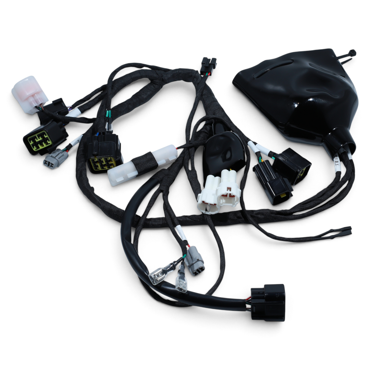 Escooterparts replacement wiring loom harness for Surron Light Bee X electric dirt bike with black protective casing