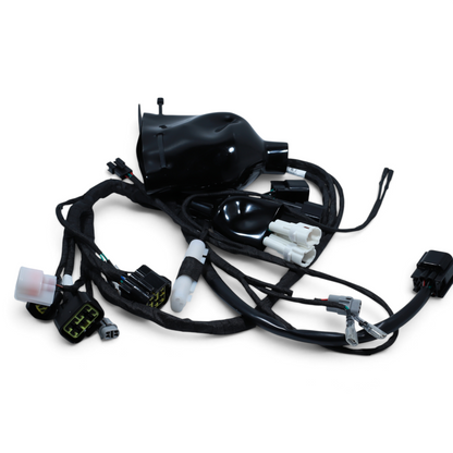 Escooterparts replacement wiring loom harness for Surron Light Bee X electric dirt bike with black protective casing
