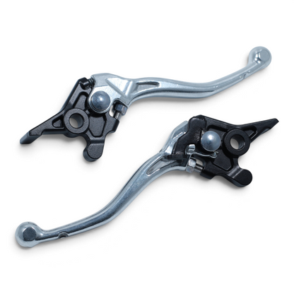 Escooterparts genuine OEM left and right brake lever set for Surron Ultra Bee electric dirt bike in silver and black