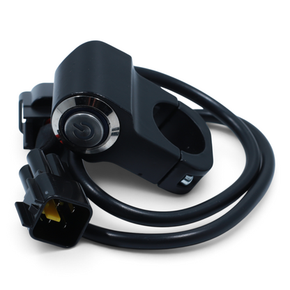 Escooterparts black handlebar-mounted headlight switch for Surron Ultra Bee electric dirt bike