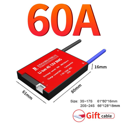 LiFePO4 BMS PCB DALY 4S 12V - 16S 48V 15A-100A Common Port - Escooterparts